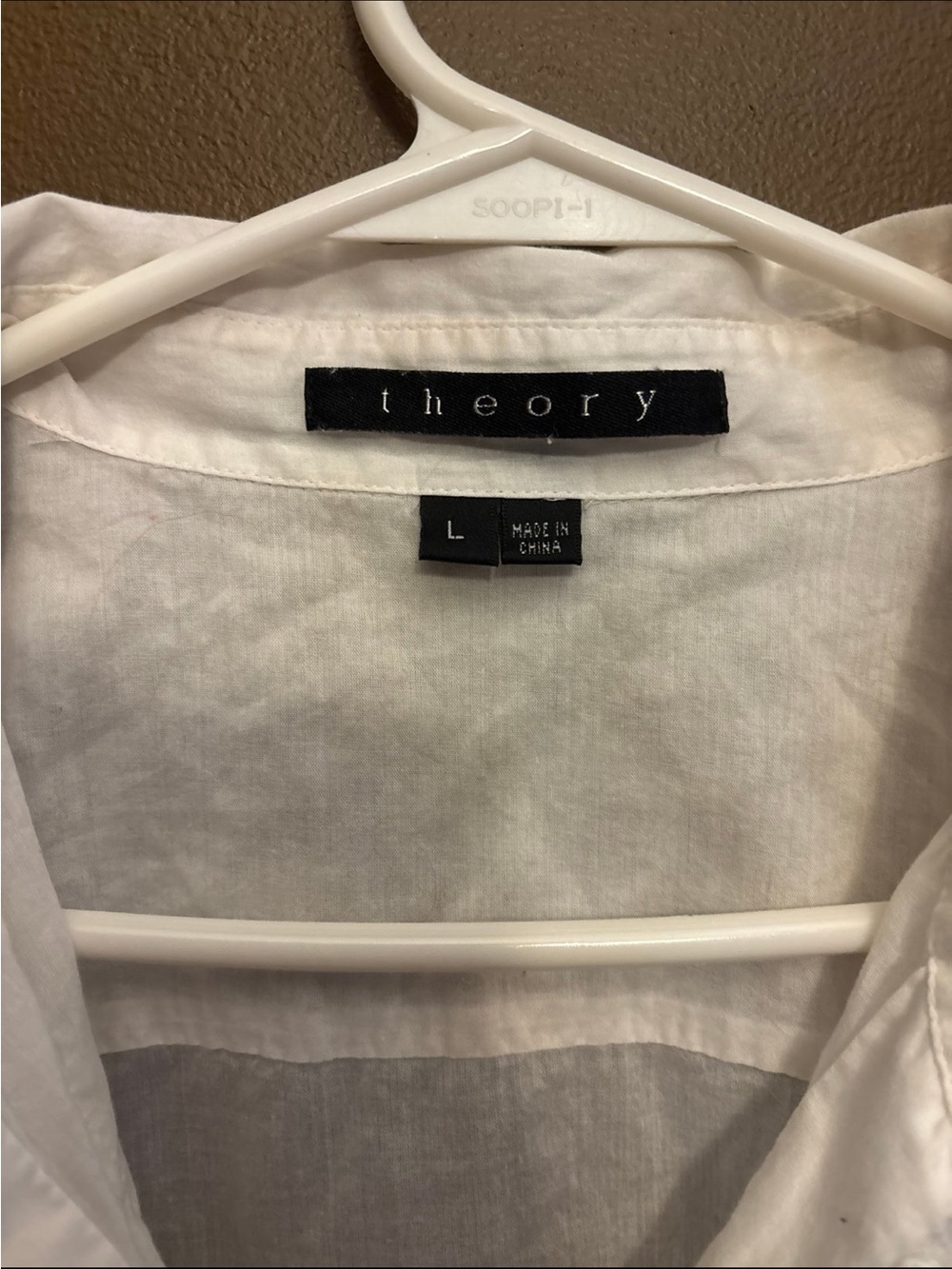 Theory White Sleeveless Lace-Trim Button-Down Shirt - Picture 3 of 5